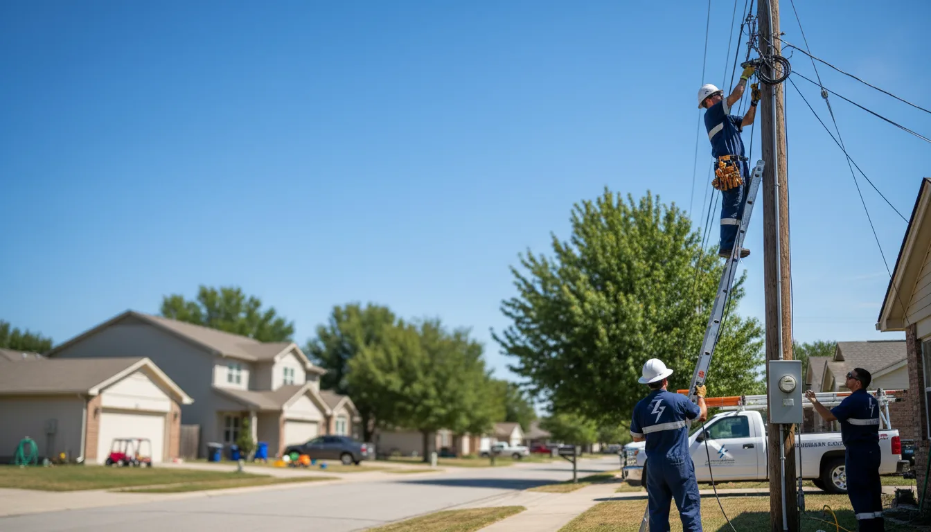 Residential electrician providing installation services in Leeton, MO